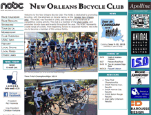 Tablet Screenshot of neworleansbicycleclub.org